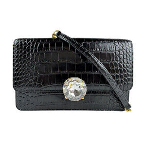 Miu Miu shoulder bag embossed leather black